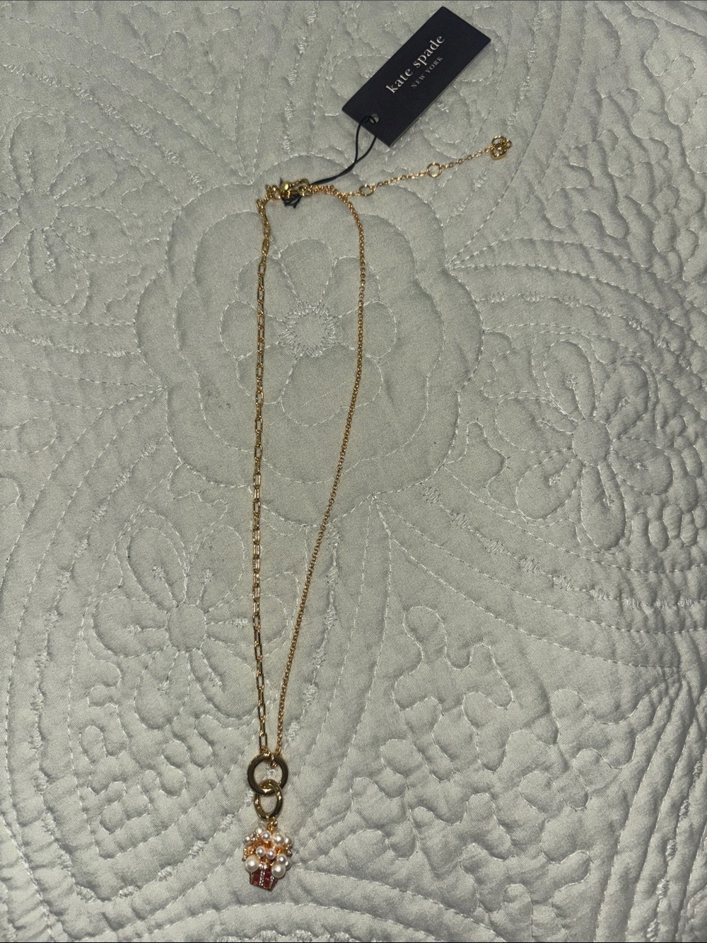 kate spade Gold Pearl Popcorn Pendant Necklace - Gold